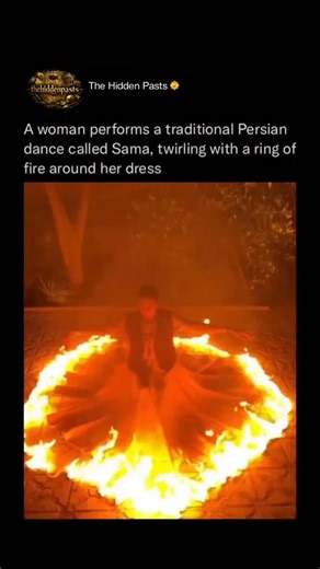 History 📌 Entertainment 📽️ News 🎤 on Instagram: "The Sama dance, known as the Whirling Dervish, is a beautiful Sufi meditation 💃🏻😲🌀 performed by spinning for long periods. Sufi dancers, called dervishes, enter a deep trance-like state through continuous turning. This ancient Persian tradition helps them connect spiritually with the divine. Follow @thehiddenpasts for more hidden history gems 📜✨ The spinning represents the movement of planets and the entire universe in perfect harmony. Wit