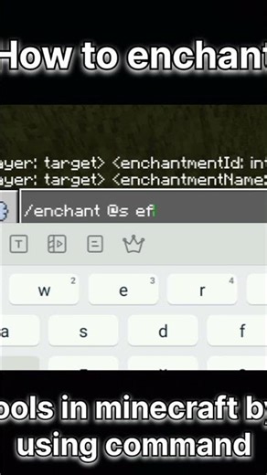 How to enchant tools in minecraft by using command