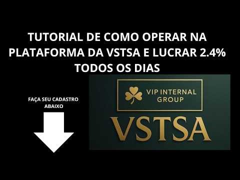 TUTORIAL DE COMO OPERAR NA PLATAFORMA VSTSA EXCHANGE - LUCRE TODOS OS DIAS 2.4% E AUMENTE SEU LUCRO