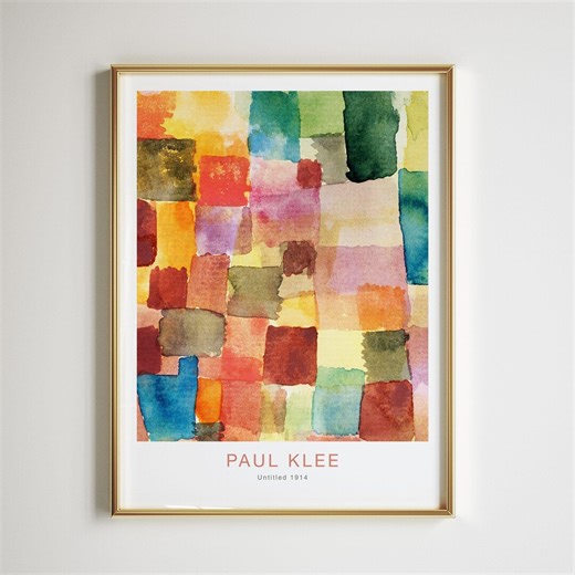 Paul Klee Print | Colorful Abstract Squares | Bauhaus Exhibition Poster Wall Art | Digital Download - Etsy