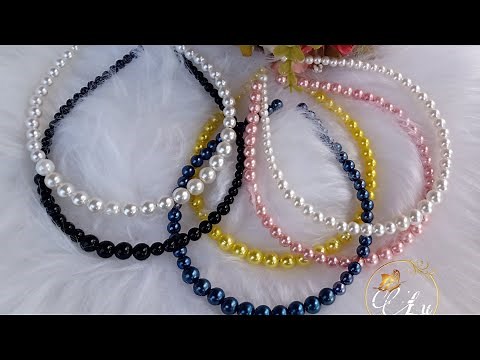 TIARA DE ARAME E PEROLAS FÁCIL E RÁPIDA.