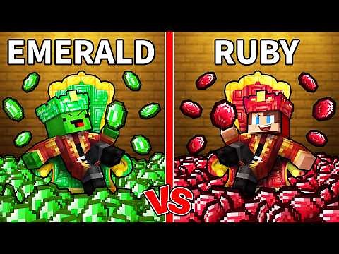 Minecraft: Mikey EMERALD vs JJ RUBY King - Maizen