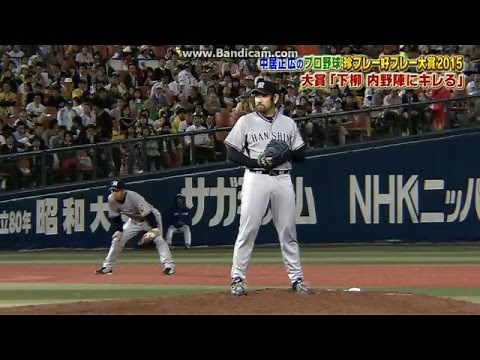 プロ野球 珍プレー好プレー大賞2015 大賞「下柳 内野陣にキレる」