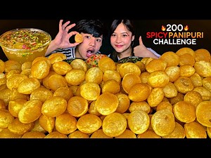 200 SPICIEST PANIPURI CHALLENGE WITH DEEP😱EXTREMLY SPICY EVER🔥200 PANIPURI EATING CHALLENGE |