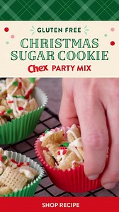 Curl up with a cozy blanket, a favorite holiday movie, and this craveable Sugar Cookie Chex Party Mix recipe📺😋. | Chex