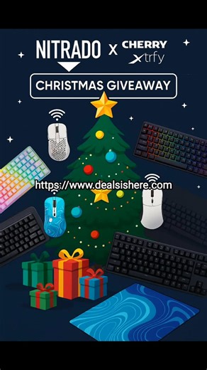 DEALSisHERE.Com - Promo Codes and Coupons on Instagram: "🎄🎁 This Christmas, Nitrado x CHERRY XTRFY are bringing the ultimate gaming gifts! 🎮 Our partners at CHERRY XTRFY are spreading holiday cheer with an epic lineup of premium gaming gear — and YOU could be one of the winners! 🔥 Christmas prizes up for grabs include: • CHERRY XTRFY MX 8.3 TKL Wireless • CHERRY XTRFY M64W Pro Wireless • CHERRY XTRFY MX 10.1 • CHERRY XTRFY M64W Wireless (Black & White) • CHERRY XTRFY K5V2 Compact Transparent
