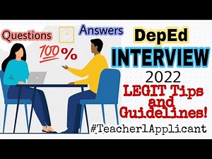 DepEd INTERVIEW - Tips, Guidelines, Questions with Answers (100%legit) #depedranking |RUTH ANNE VLOG