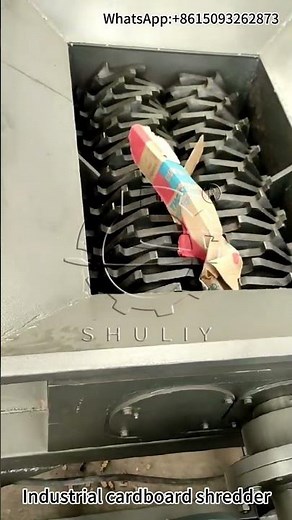 Monster Industrial Cardboard Shredder in Action！ Waste cardboard Recycling shredding machine