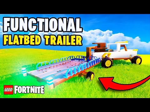 How To Build A Flatbed Gooseneck Trailer and Truck in LEGO Fortnite!