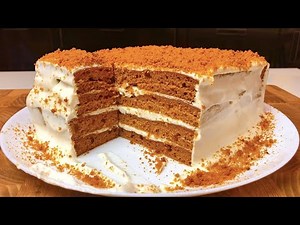 Honey cake with sour cream in 15 minutes! THE SIMPLEST and DELICIOUS recipe! Honey cake! #131