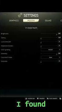 PostFX settings for the best night experience #escapefromtarkov #escapefromtarkovnight #postfx