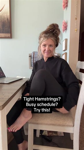 The hamstrings play a big role in pelvic health. They helped us stabilize the pelvis, they are deeply involved in the stability and function of the SI joint as well as our posture. While stretching them feels amazing, sometimes you just can't get the space you're looking for without doing a little bit extra, like this myofascial release technique. Bonus that you can do this work while you're sitting down at your computer because they are quite a long muscle group and it takes some time to get th