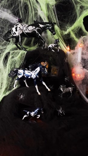 50K views · 288 reactions | It's an eerily, exciting Halloween at Breyer! With spiders & owls, bones & witches and lots of glow in the dark goodness! | Breyer Model Horses | Facebook