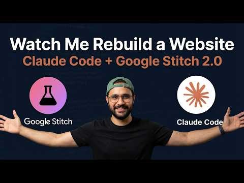 Watch Me Rebuild a Real Business Website With Claude Code + Stitch 2.0