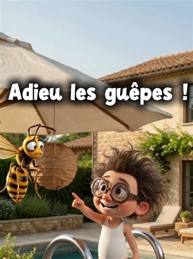 Répulsif guêpes maison avec papier craft et ficelle