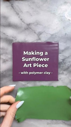 🌻 Making Sunflower Art 🌻 with Polymer Clay #polymerclayart #floralart #polymerclay