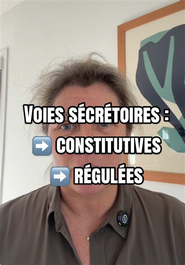 Les voies sécrétoires constitutives et régulées : 2 exemples. #pas #biologie #proteine #golgi