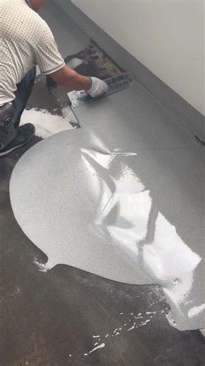 Cement Floor Transformation! 🤯 | Epoxy Colored Sand Self-Leveling Floor