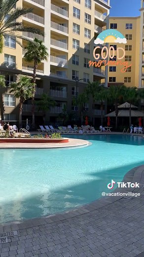 Good morning from Vacation Village at Parkway in Orlando, Florida #vacationvillage This is our walk-in pool at Buildings 16 & 17.