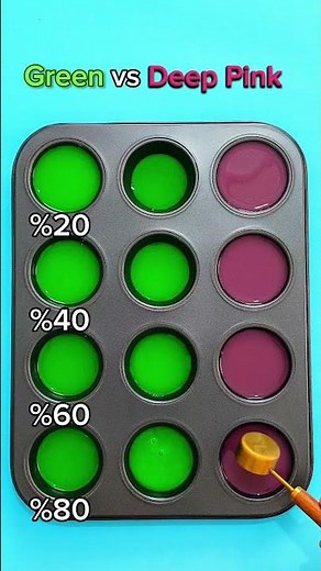 Deep Pink Meets Green | Striking Color Theory Experiment 🔬✨ #satisfying #colorscope