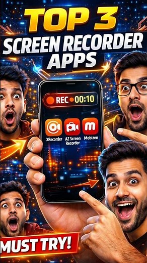 Top 3 Best Free Screen Recorder Apps for Android 2026 HD Recording Without Watermark #shorts #viral