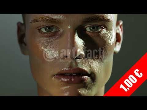 Extreme Close-Up Face with Dewy Skin — Macro Beauty HD Stock Footage