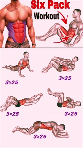 6 Pack Abs Workout (No Equipment) 💥 Try This! #shorts #explore #shortsfeed #sixpack #6pack
