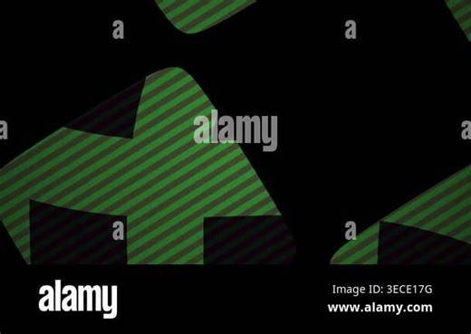 Dynamic abstract background featuring interlocking geometric shapes in vibrant green and deep black, overlaid with a subtle diagonal line texture for a modern, graphic feel Stock Video Footage - Alamy