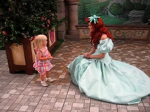 Hugging Princess Ariel (from The Little Mermaid) at Disneyland