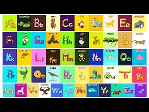 ABC Animals Phonics Song for Kids with Aa, Ba, Ca, Da