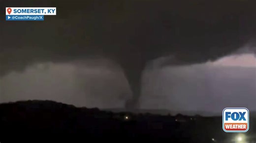 Watch: Tornado illuminated by lightning, power flashes in Kentucky