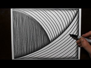 How to Draw Very Easy 3D Patterns | Overlapping Zentangle Drawing - Satisfying and Relaxing Art - Videos For Kids