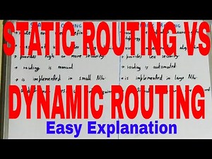 Static vs Dynamic Routing|Difference between static and dynamic routing|Static and dynamic routing