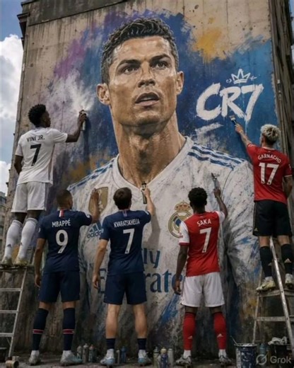 The King of Football: CR7 Mural by Next-Gen Stars! 👑