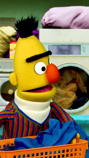 Bert does the laundry #sesamestreet