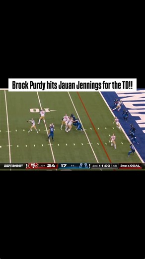 49erscast on Instagram: "Brock Purdy has 4 touchdown passes on Prime Time Monday Night Football🍻🍻 FTTB I| 49ers #49ersempire #redandgold #49ersfaithful #nflfootball #cbssports #espn #ninerempire #niners #ninergang #49ers #fttb #nflonfox"