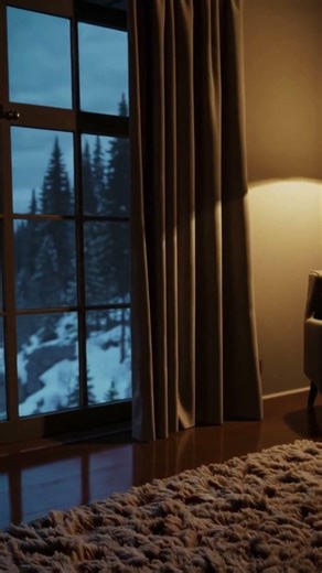 ASMR Rain & Snow Sounds 🌨️ Cozy Hotel Window Overlooking a Winter Forest #asmr #asmrrain #snow