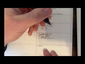 Lesson 8.1 Example #2B, D, F, and H Performing Function Operations