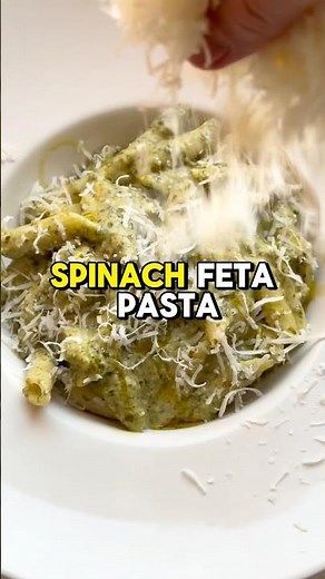 Healthy and easy Spinach Feta Pasta🍝 #pasta #healthy #recipes