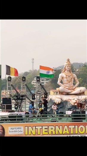 When Yoga Turns Into Dance! 💃 Yoga Festival Magic #rishikesh #internationalyogafestival #yogashorts