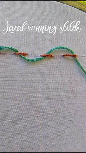 Laced running stitch🪡#shorts #shortsfeed #handembroidery #sewing #song #stitch #easy #runningstitch
