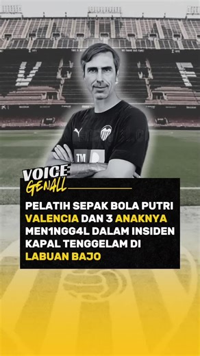 Dunia sepak bola Spanyol berduka setelah otoritas berwenang mengonfirmasi identitas korban kec*lakaan kapal KM Putri Sakinah di perairan Taman Nasional Komodo, Nusa Tenggara Timur. Korb*n adalah Fernando Martin Carreras (44), pelatih tim B putri klub raksasa Spanyol, Valencia CF. Tragedi yang terjadi pada Jumat (26/12/2025) malam ini juga merenggut ny*wa ketiga anak Martin Carreras dalam sebuah insiden kapal tenggelam yang memilukan. Fernando Martin, yang merupakan mantan pemain klub Cultural Le