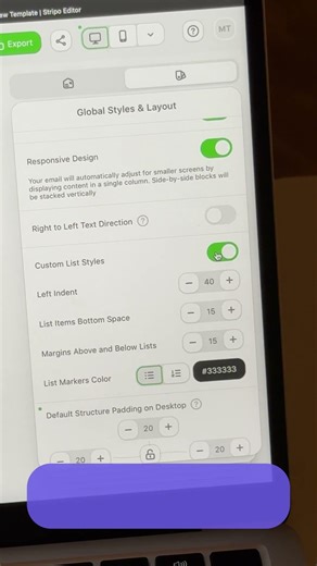 Bullet spacing and color changing in Stripo #shorts