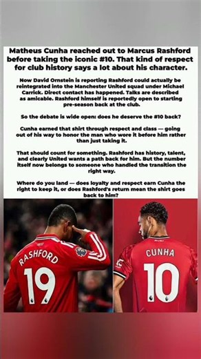 Rashford BACK at United – But Does He Get the #10 Back? 🤔🔴 #mufc #rashford #shorts