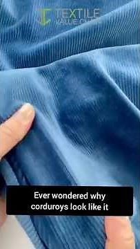 What Is Corduroy Fabric? | Ribbed Textile Explained in 60 Seconds #corduroy #corduroypants