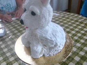 How to Make 3D Westie Cake