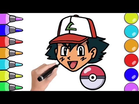 How to Draw Ash Ketchum from POKEMON Easy Step by Step