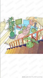 リゾート感あふれるお部屋のイラストメイキング🪴