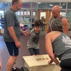 1M views · 7.7K reactions | Watch Tim overcome his fears and land a 20” box jump, and then watch the reactions, and then get the tissues. ❤️  (: Twitter/BradVinyard) | theScore | Facebook