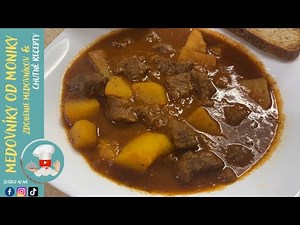 Hovädzí GULÁŠ - recept na chutný hovädzí guláš so zemiakmi / beef stew (goulash) with potatoes